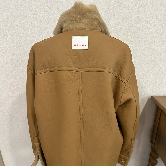 Bogner camel leather Jacket with Shearling Lining - Picture 8 of 13